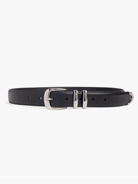 Favorite Daughter Jordan Belt, Black / Nickel, Sizes S / M / L (NWT)
